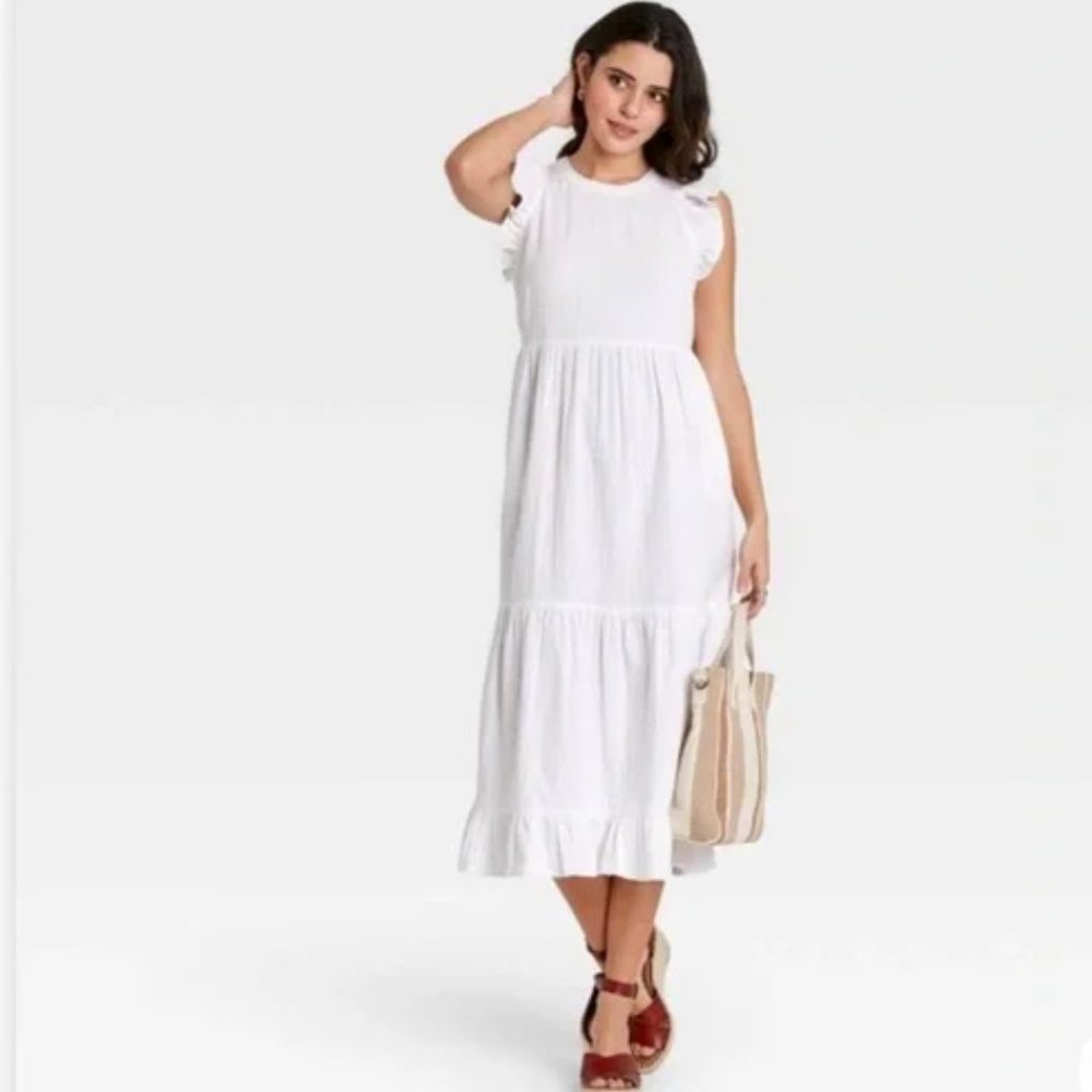 Universal thread white maxi dress.